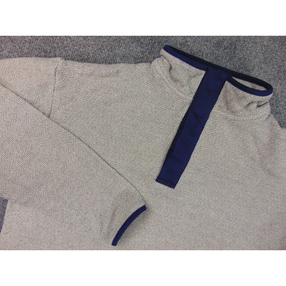 Southern Marsh Sweater Mens Med Beige Herringbone 1/4 Zip Pullover Sweatshirt